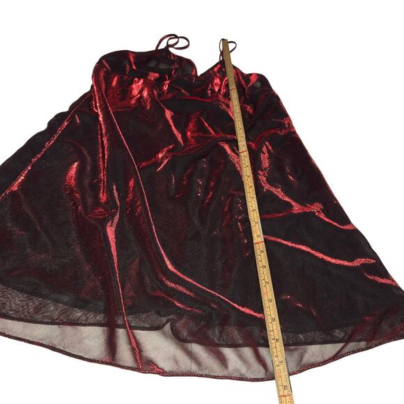 Gilligan & O'Malley Women XL Chemise Lingerie Reactive Shimmer Red Festival Y2K - Picture 7 of 12
